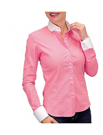 Chemise femme à col blanc coupe cintrée COVENTRY Andrew Mac Allister Rose , 36