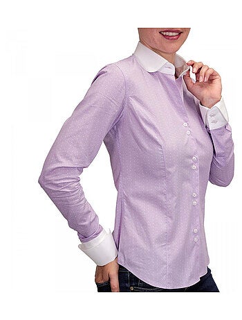 Chemise femme à col blanc coupe cintrée COVENTRY Andrew Mac Allister Rose , 36