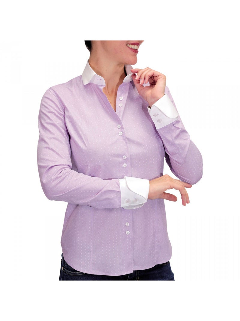 Chemise femme à col blanc coupe cintrée COVENTRY Andrew Mac Allister Parme , 36 Parme - Kiabi