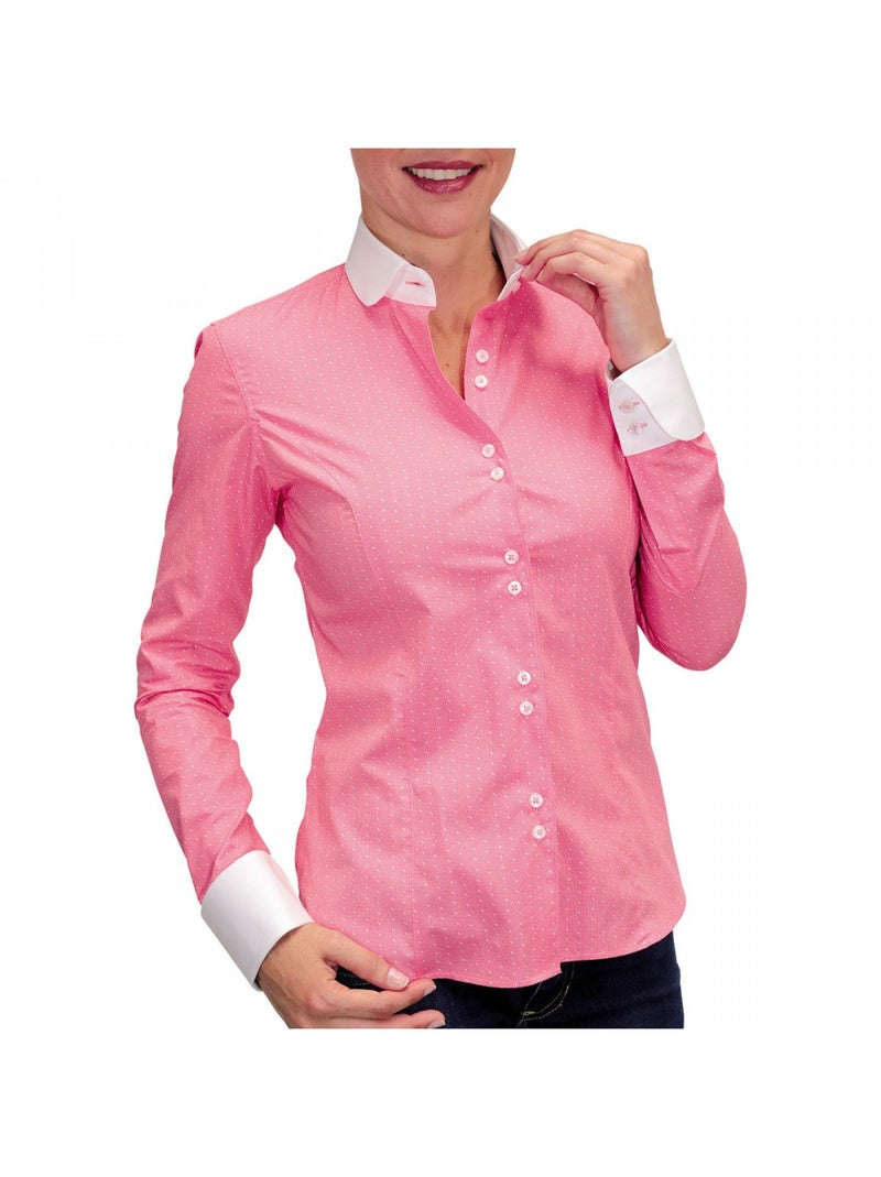 Chemise femme à col blanc coupe cintrée COVENTRY Andrew Mac Allister Parme - Kiabi