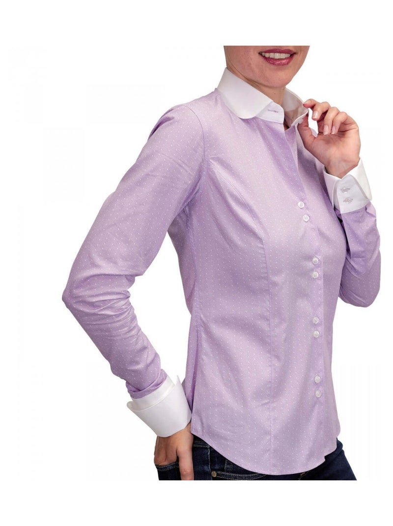 Chemise femme à col blanc coupe cintrée COVENTRY Andrew Mac Allister Rose , 36 Rose - Kiabi
