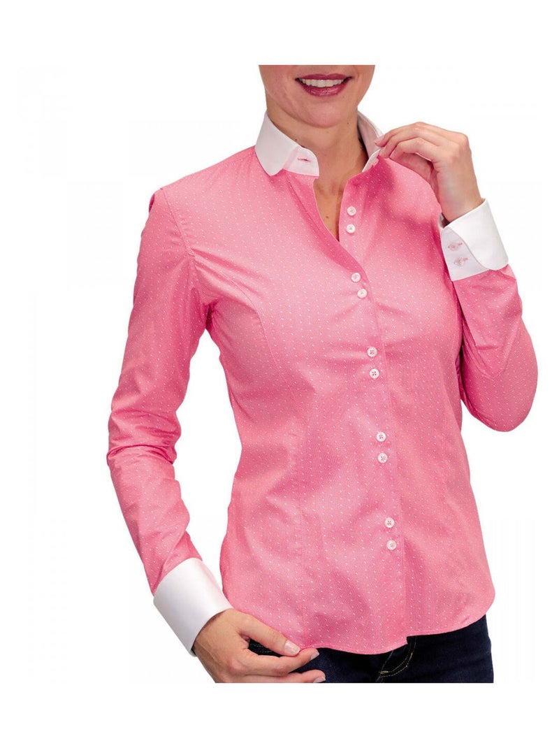 Chemise femme à col blanc coupe cintrée COVENTRY Andrew Mac Allister Rose - Kiabi