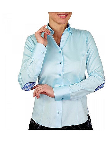 Chemise femme à coudières coupe cintrée BRITTANY Andrew Mac Allister Vert , 42