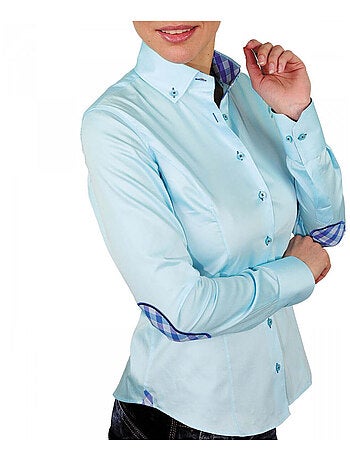 Chemise femme à coudières coupe cintrée BRITTANY Andrew Mac Allister Vert , 42