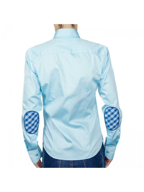 Chemise femme à coudières coupe cintrée BRITTANY Andrew Mac Allister Vert , 42 - Kiabi