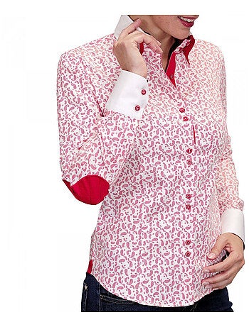 Chemise femme à coudièress coupe cintrée DROOPY Andrew Mac Allister Bleu , 40