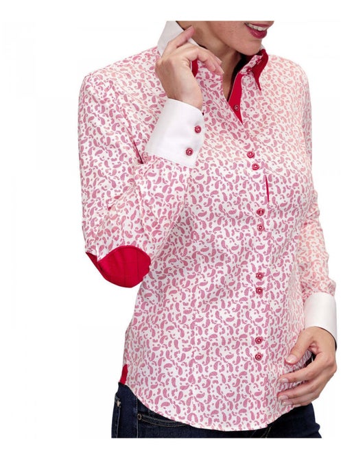 Chemise femme à coudièress coupe cintrée DROOPY Andrew Mac Allister Bleu , 40 - Kiabi