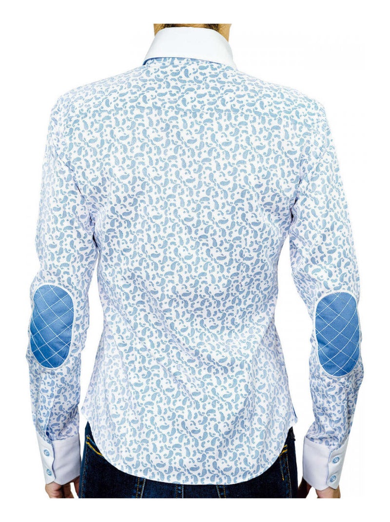 Chemise femme à coudièress coupe cintrée DROOPY Andrew Mac Allister Bleu - Kiabi