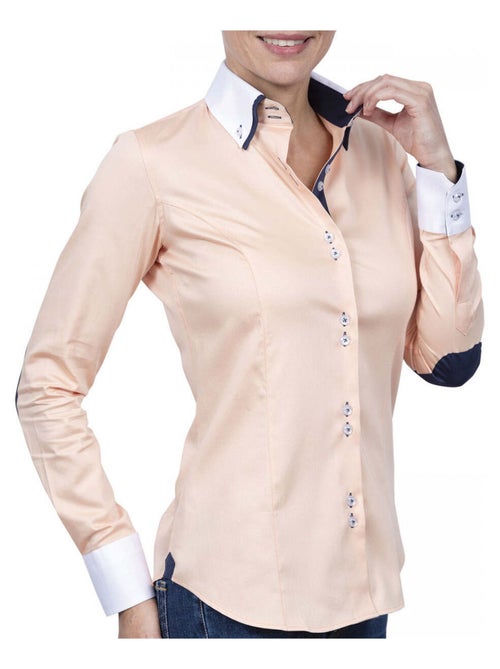 Chemise femme à coudièress coupe cintrée KERRY Andrew Mac Allister Orange , 38 - Kiabi