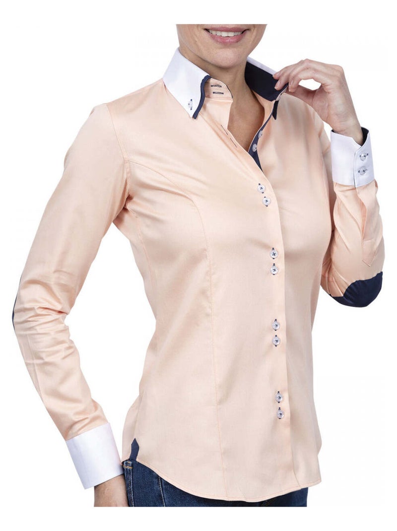 Chemise femme à coudièress coupe cintrée KERRY Andrew Mac Allister Orange , 38 Orange - Kiabi