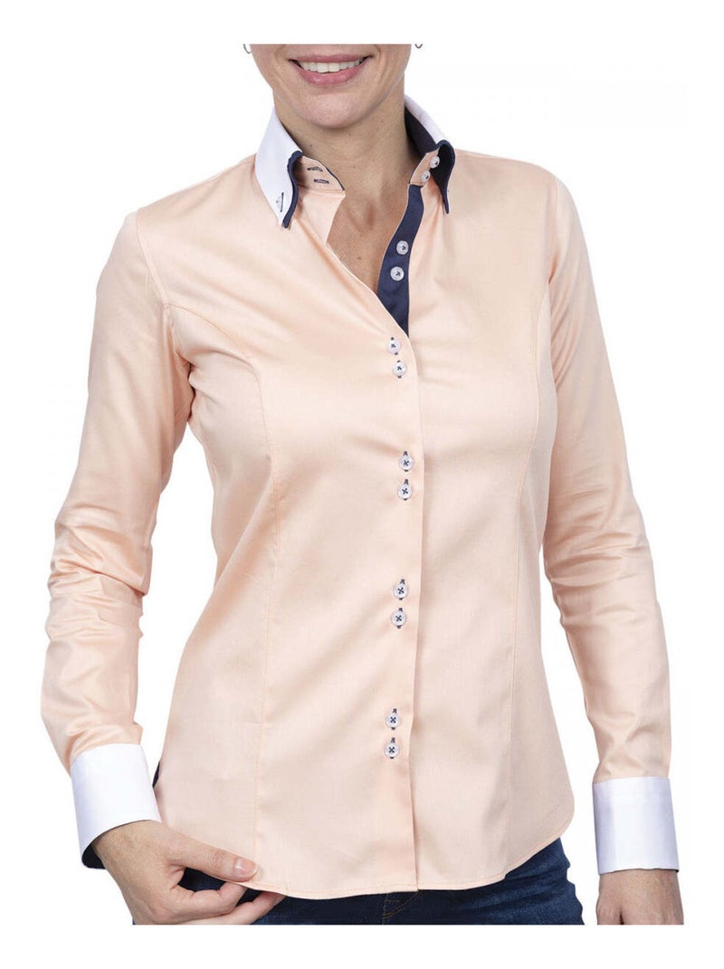 Chemise femme à coudièress coupe cintrée KERRY Andrew Mac Allister Orange , 38 Orange - Kiabi
