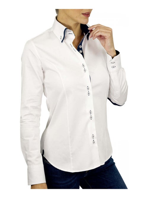 Chemise femme à coudièress coupe cintrée KERRY Andrew Mac Allister Orange , 38 - Kiabi