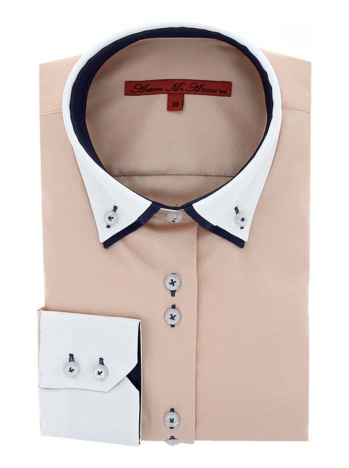 Chemise femme à coudièress coupe cintrée KERRY Andrew Mac Allister Orange , 40 - Kiabi