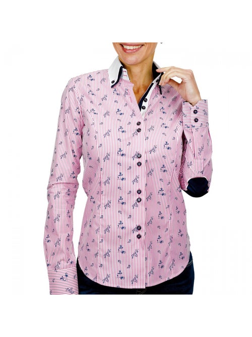 Chemise femme à coudièress coupe cintrée MELBOURNE Andrew Mac Allister Rose , 42 - Kiabi