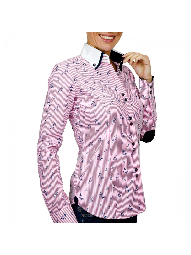 Chemise femme à coudièress coupe cintrée MELBOURNE Andrew Mac Allister Rose - Kiabi