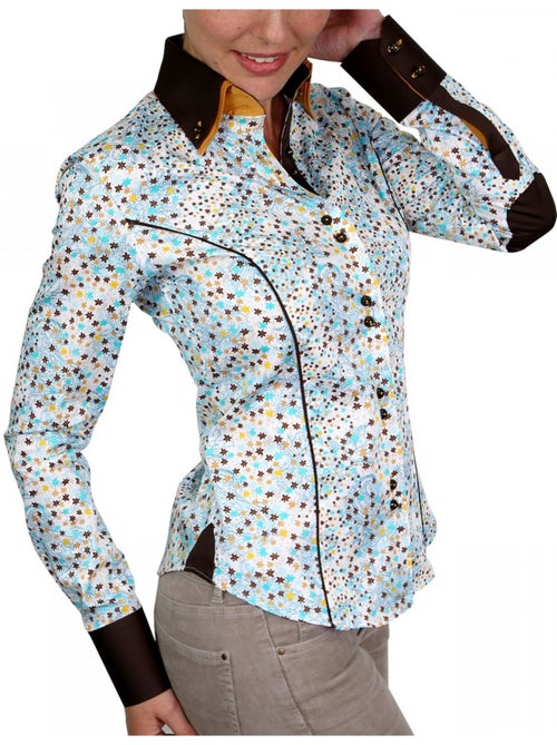Chemise femme à Courdières coupe cintrée GWENDY Andrew Mac Allister - Kiabi Chemise femme à Courdières coupe cintrée GWENDY Andrew Mac Allister - Kiabi