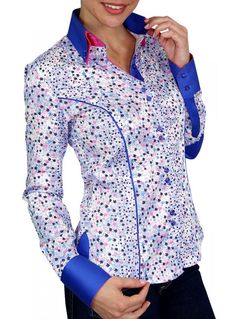 Chemise femme à Courdières coupe cintrée GWENDY Andrew Mac Allister Marron - Kiabi