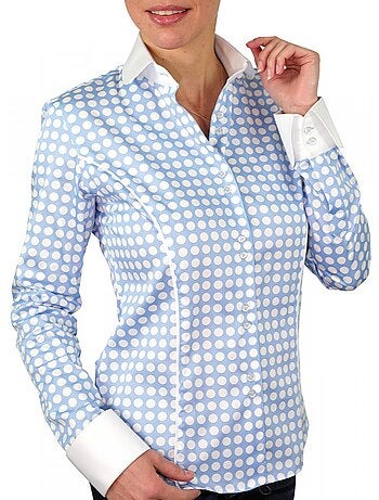 Chemise femme à pois coupe cintrée DOTS Andrew Mac Allister