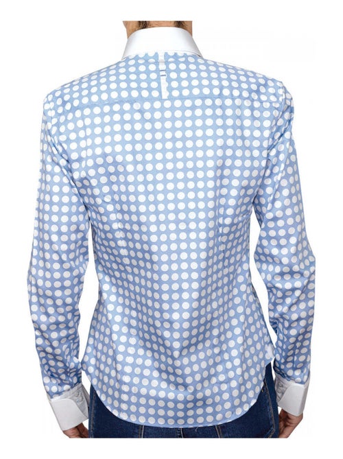Chemise femme à pois coupe cintrée DOTS Andrew Mac Allister - Kiabi Chemise femme à pois coupe cintrée DOTS Andrew Mac Allister - Kiabi