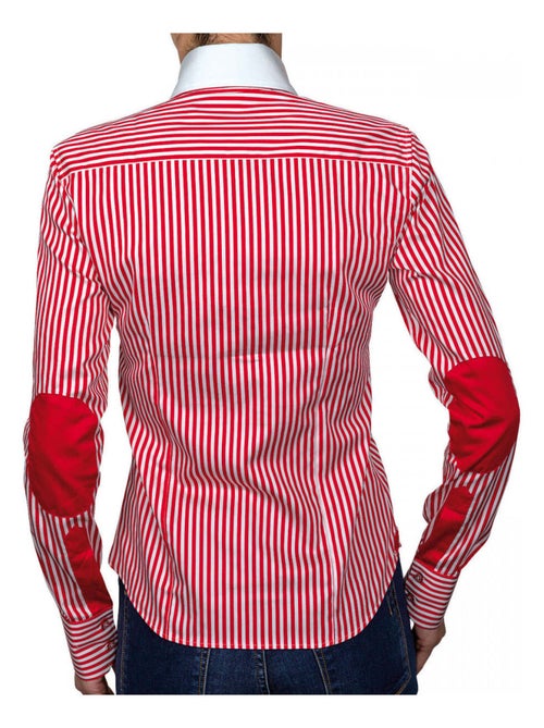 Chemise femme à rayures coupe cintrée BORSALINO Andrew Mac Allister Blanc , Bleu , 38 - Kiabi