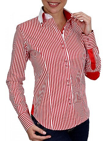 Chemise femme à rayures coupe cintrée BORSALINO Andrew Mac Allister