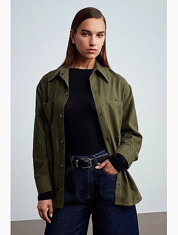Chemise femme ample en suédine dilvin