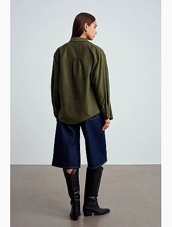 Chemise femme ample en suédine dilvin