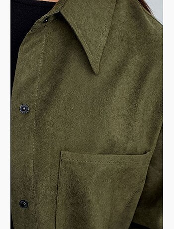 Chemise femme ample en suédine dilvin