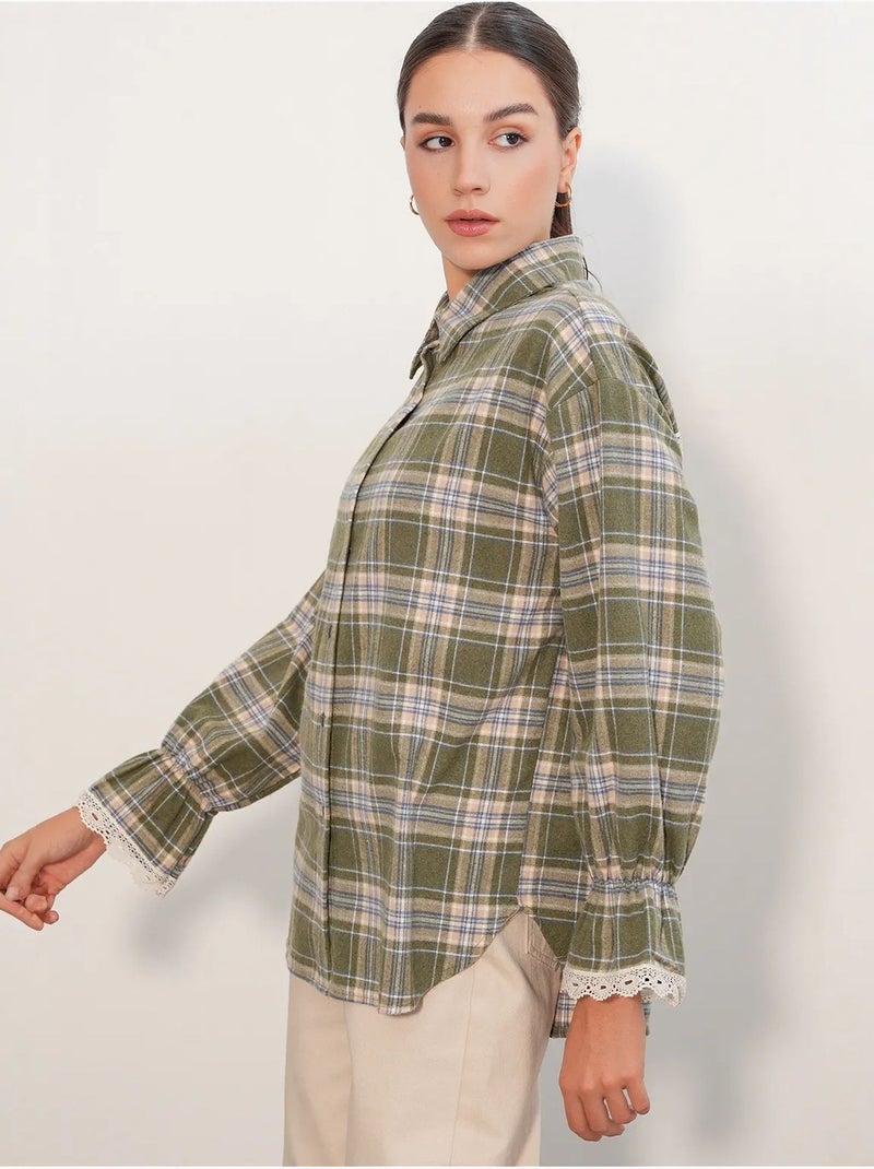 Chemise femme bdart Kaki - Kiabi