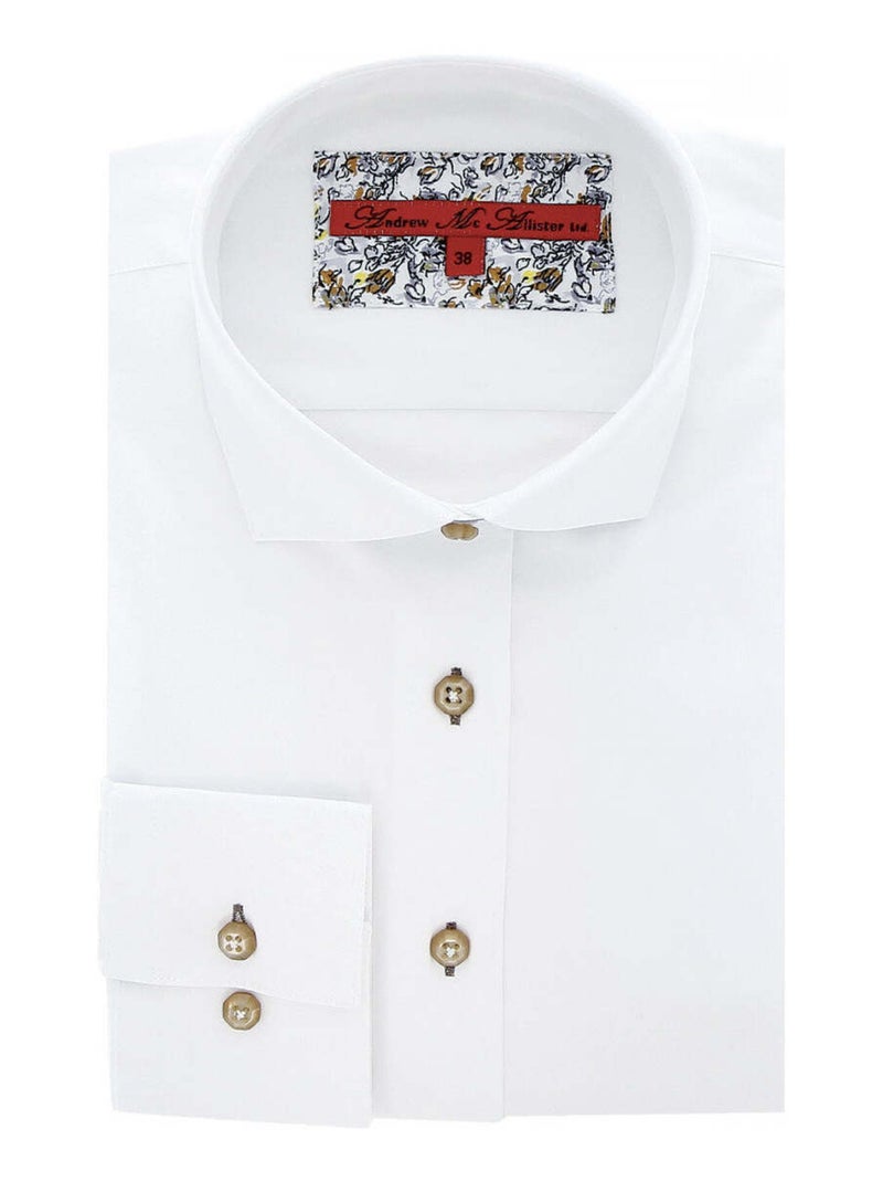 Chemise femme blanche coupe cintrée CITY Andrew Mac Allister Blanc , Bordeaux , 36 Blanc Bordeaux - Kiabi