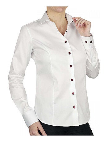 Chemise femme blanche coupe cintrée CITY Andrew Mac Allister Blanc , Noir , 36