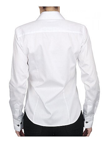 Chemise femme blanche coupe cintrée CITY Andrew Mac Allister Blanc , Noir , 36