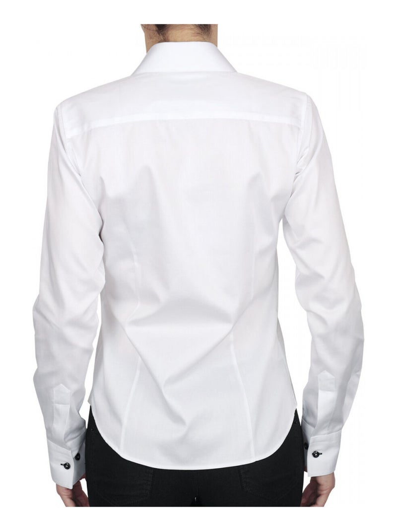 Chemise femme blanche coupe cintrée CITY Andrew Mac Allister Blanc Noir - Kiabi