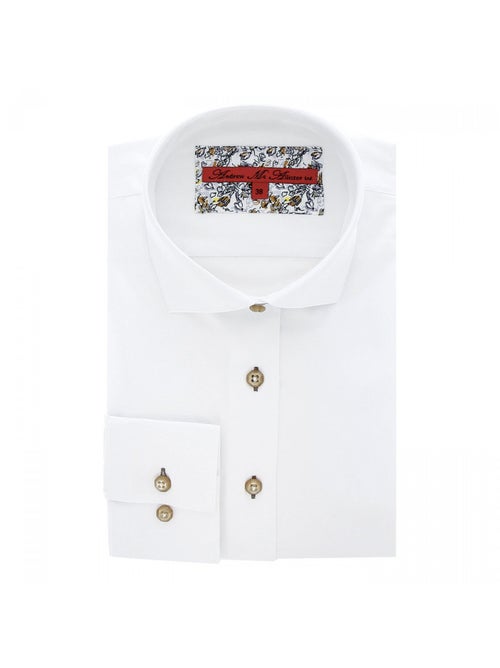 Chemise femme blanche coupe cintrée CITY Andrew Mac Allister Blanc , Rouge , 40 - Kiabi