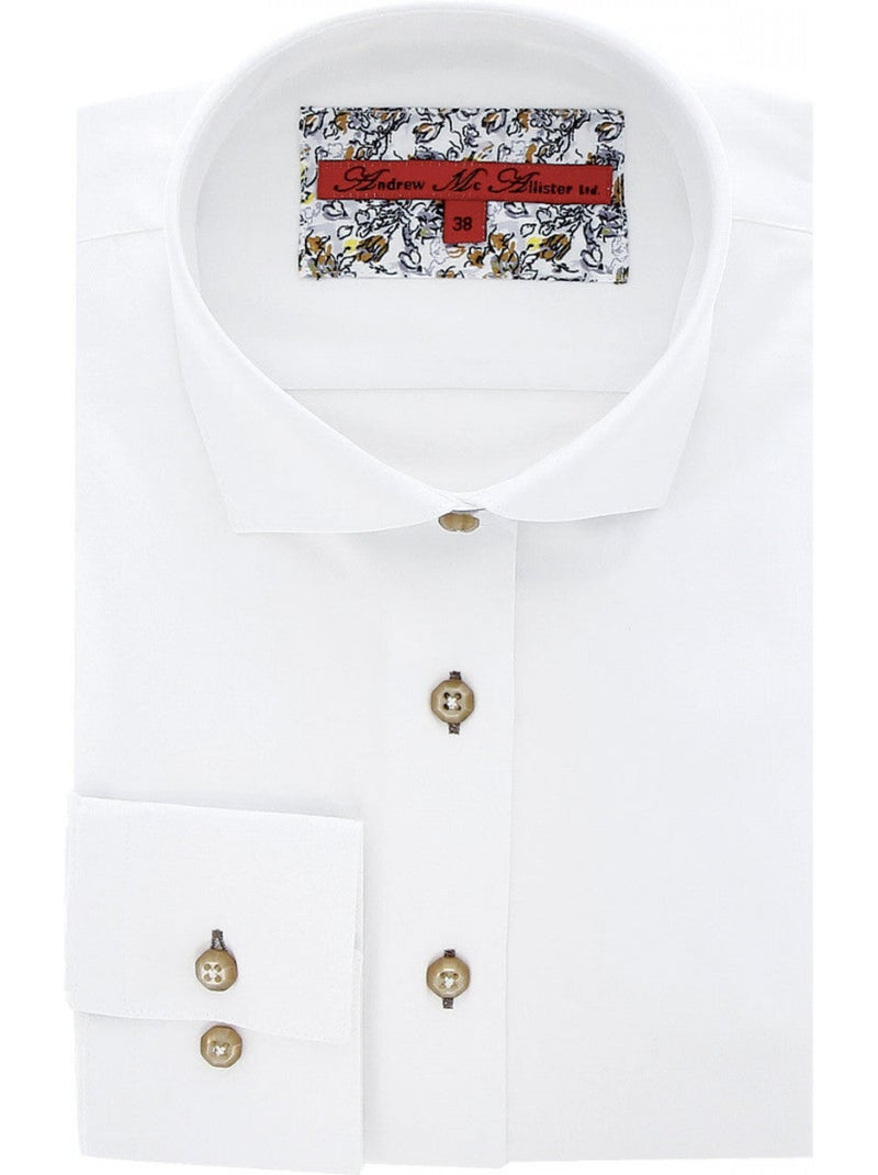 Chemise femme blanche coupe cintrée CITY Andrew Mac Allister Blanc , Rouge , 44 Blanc Rouge - Kiabi