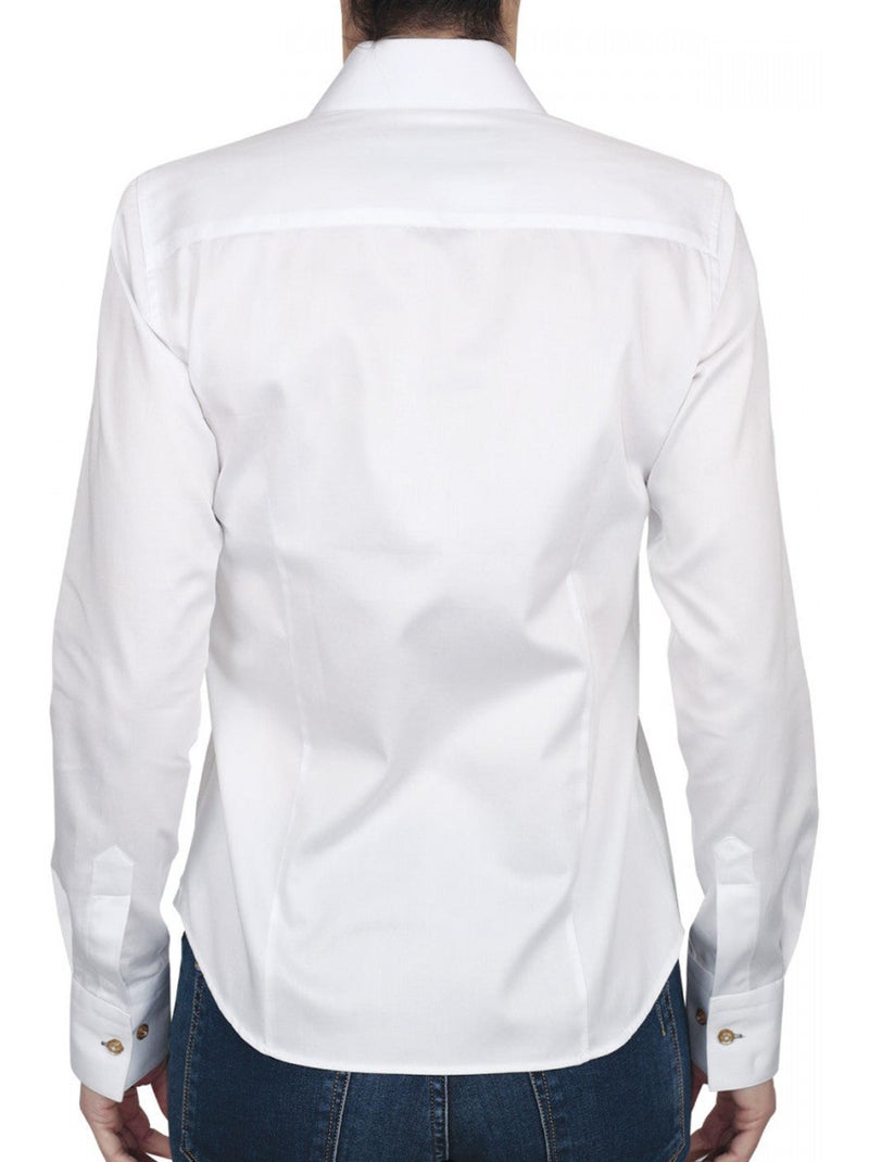 Chemise femme blanche coupe cintrée CITY Andrew Mac Allister Blanc Rouge - Kiabi