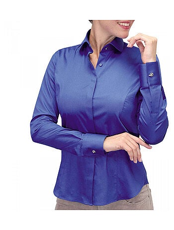 Chemise femme bouton metal coupe cintrée NEW WEAVE Andrew Mac Allister Jaune , 34