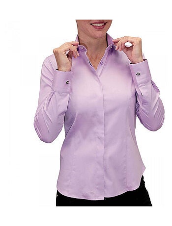 Chemise femme bouton metal coupe cintrée NEW WEAVE Andrew Mac Allister Jaune , 34