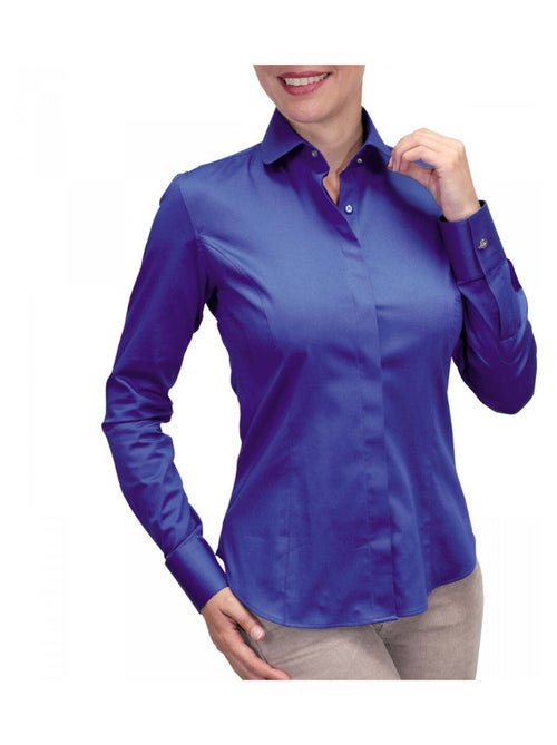Chemise femme bouton metal coupe cintrée NEW WEAVE Andrew Mac Allister Parme , 34 - Kiabi