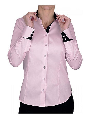Chemise femme brodée coupe cintrée FEMINITY Andrew Mac Allister Rose , 38