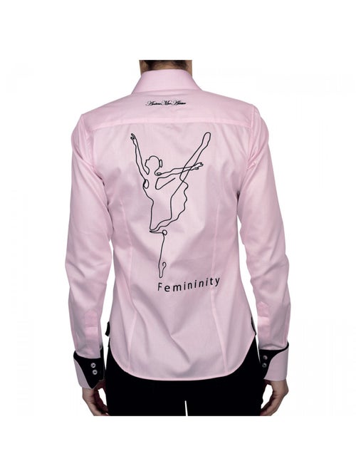 Chemise femme brodée coupe cintrée FEMINITY Andrew Mac Allister Rose , 38 - Kiabi