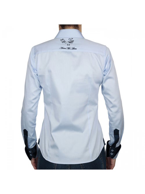 Chemise femme brodée coupe cintrée LOVE Andrew Mac Allister Blanc , 34 - Kiabi