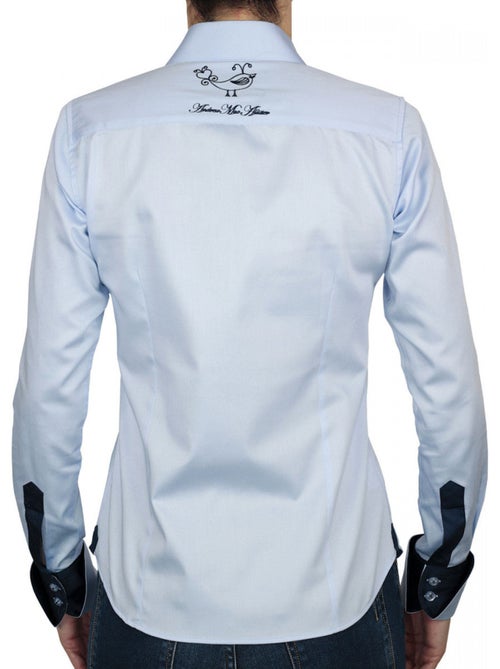 Chemise femme brodée coupe cintrée LOVE Andrew Mac Allister - Kiabi Chemise femme brodée coupe cintrée LOVE Andrew Mac Allister - Kiabi