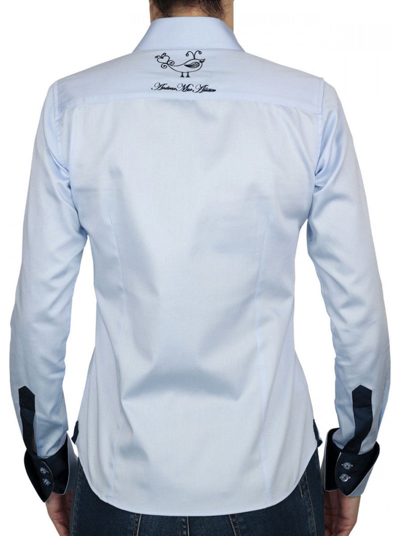 Chemise femme brodée coupe cintrée LOVE Andrew Mac Allister Blanc - Kiabi