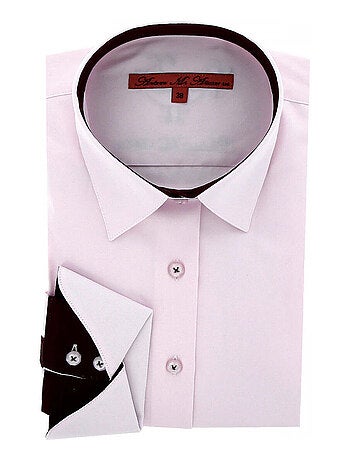 Chemise femme brodée coupe cintrée LOVETWO Andrew Mac Allister Rose , 34