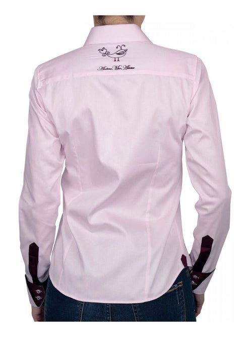 Chemise femme brodée coupe cintrée LOVETWO Andrew Mac Allister Rose , 34 - Kiabi