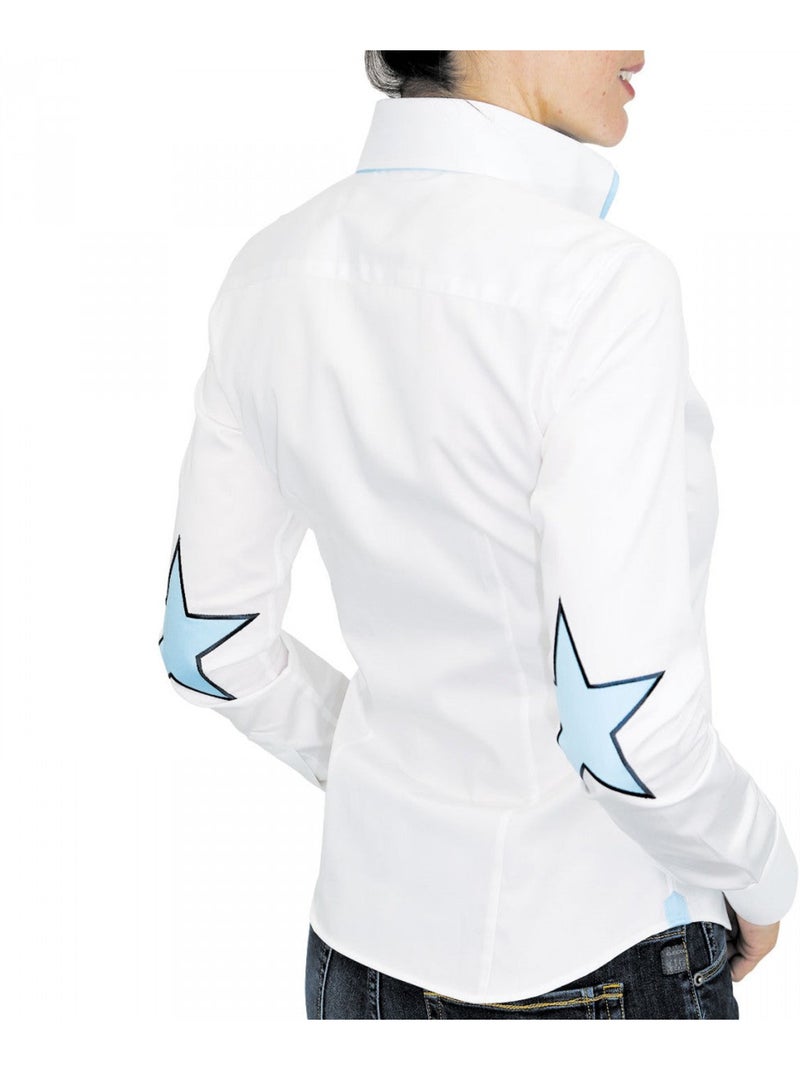 Chemise femme brodée coupe cintrée STARDUST Andrew Mac Allister Blanc - Kiabi