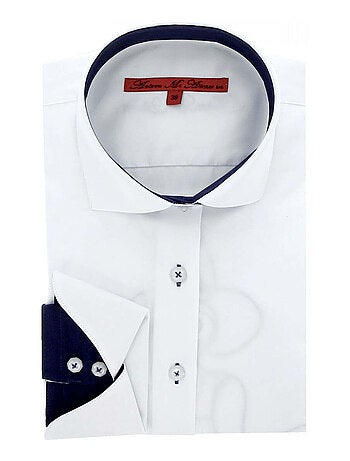 Chemise femme brodée coupe cintrée WITCH 3.0 Andrew Mac Allister Blanc , Noir , 40