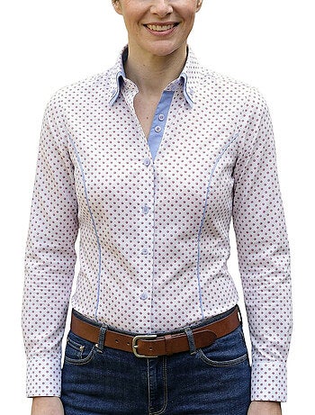 Chemise femme cintrée double col tissu à pois AMBRE Andrew Mc Allister