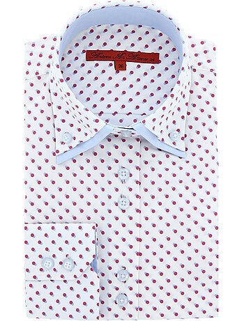 Chemise femme cintrée double col tissu à pois AMBRE Andrew Mc Allister